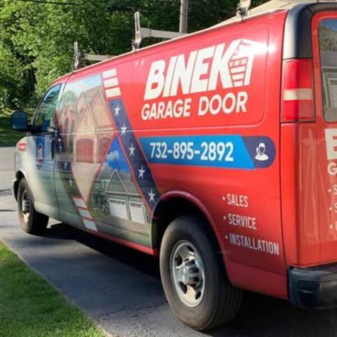 Binek Garage Doors service van, Old Bridge NJ garage door repair company